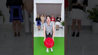 Juggling ping pong balls with objects at the company to receive prizes⚽shorts funny video [upl. by Modie]