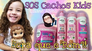 Como Usar SOS Cachos Kids  Salon Line  Hidratação e a Finalização  Cachos infantil vegano [upl. by Mok]