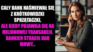 CAŁY BANK NAŚMIEWAŁ SIĘ Z KRÓTKOWIDZKI SPRZĄTACZKI ALE KIEDY POJAWIŁA SIĘ NA MILIONOWEJ [upl. by Thin]