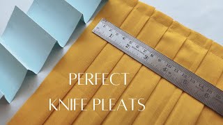 Simple Trick To Sew Perfect Casual Knife Pleats [upl. by Hersch]