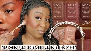 Nyx ButterMelt Pressed Powder Bronzers On DARK SKIN  NEW DRUGSTORE MAKEUP [upl. by Eissak]