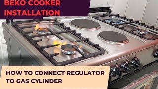 HOW TO set up a 6burner cookergas amp electric  BEKO COOKER INSTALLATION  KITCHEN APPLIANCE [upl. by Rednav]