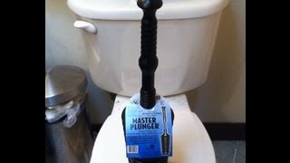 Master Plunger VS Clogged Toilet Test [upl. by Airdnola806]