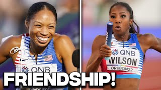 Allyson Felix Opens Up About Her Friendship With Britton Wilson [upl. by Kumler]