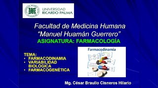 Farmacología  Farmacodinamia variabilidad biológica y farmacogenética  Unidad I  sem 2 [upl. by Maggy]