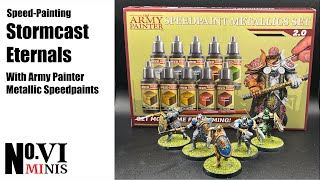 Army Painter Speedpaint Metallics Set Review amp How to Paint Five Stormcast Eternals Stormhosts [upl. by Chaffee]