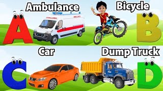 Vehicle ABC Song for Toddlers  Phonics for Kids  Alphabet Letters  Learn ABC for Kids [upl. by Vanderhoek]