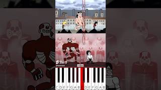 Eren dr Livesey Phonk Walk fash Attack On Titan Animation  Octave Piano Tutorial [upl. by Eversole]