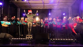 Love Pop Choir  Yeadon Lights Switch On  Rockin Around The Christmas Tree [upl. by Allista]