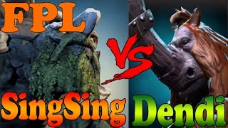 Dota 2  SingSing vs Dendi and others players 6000 MMR Plays Faceit Pro League  FPL [upl. by Aracahs]