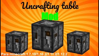 MINECRAFTUncrafting Table Modun mod de utilidad [upl. by Araas]