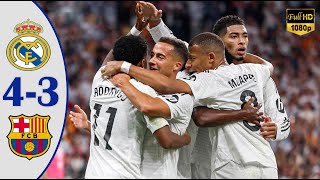 Real Madrid vs Barcelona  LALIGA 2024  Mbappe Free Kick Goal  Highlights amp All Goals 2024 [upl. by Rheingold]