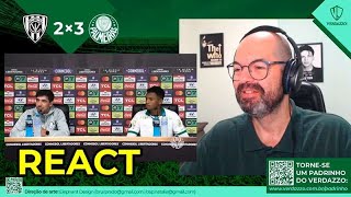 REACT  Coletiva Abel Ferreira  Independiente Del Valle 2x3 Palmeiras [upl. by Mathew487]