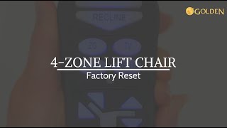 Golden Technologies 4Zone Lift Chair Factory Reset [upl. by Maleen]