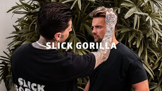 Men’s Slickback hairstyle styled using Slick Gorilla Hair Styling Powder [upl. by Donadee]