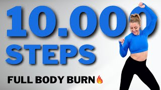 🔥10000 STEPS WEIGHT LOSS WORKOUT🔥STEADY STATE CARDIO🔥NO SQUATSLUNGES🔥NO JUMPING🔥FULL BODY BURN🔥 [upl. by Lachman]