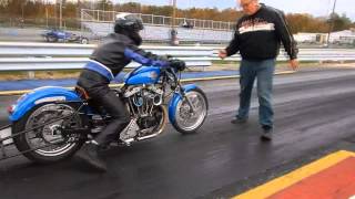 Mark Simiolas 1972 Harley Davidson Gas Ironhead run 3 [upl. by Ardisi]