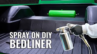 How To Spray a DIY Bed Liner on an Old RUSTY Truck [upl. by Bigod]