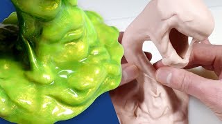 I Made a Radioactive SLIME MONSTER  Timelapse Tutorial Polymer Clay Sculpting [upl. by Tod]