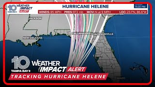 HURRICANE HELENE TRACKER Spaghetti models forecast cones alerts and more [upl. by Akirat]