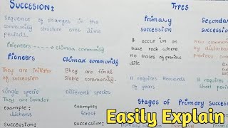 Ecological Succession  Ecosystem  Class 12 [upl. by Sinylg]