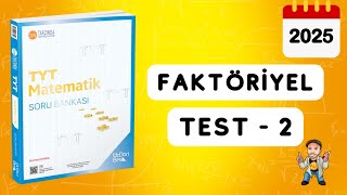 345 TYT MATEMATİK SORU BANKASI ÇÖZÜMLERİ  FAKTÖRİYEL  TEST 2  2025 [upl. by Galina]