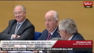 Audition dEdouard Balladur sur le TAFTA puis de Matthias Fekl  Les matins du Sénat 21102016 [upl. by Alrzc212]