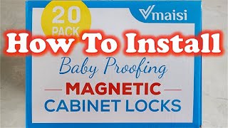 How to Install the Vmaisi Baby Proofing Magnetic Cabinet Locks [upl. by Tillinger]