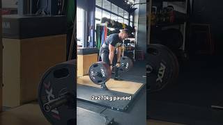 2x270kg paused deadlift [upl. by Airom]