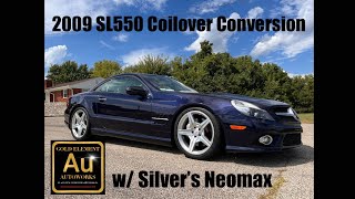 2009 SL550 Silver’s Neomax Coilover Conversion  Las Vegas Nevada to Ohio 😁 Gold Element Autoworks [upl. by Rawlinson]