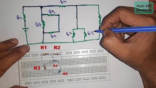 series parallel hard circuit on a breadboard [upl. by Ycnan]