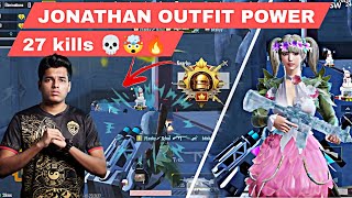 POWER OF JONATHAN OUTFIT 🤯  27 KILLS 💀 PUBG amp BGMI  MOTOROLA EDGE 50 FUSION🔥 [upl. by Anaiv]