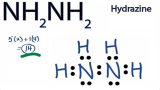 NH2NH2 Lewis Structure How to Draw the Lewis Structure for Hydrazine [upl. by Bergerac]