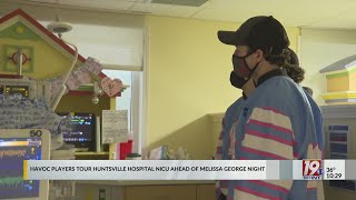 Havoc Players Tour Huntsville Hospital NICU [upl. by Idyak]