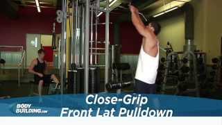 Close Grip Front Lat Pulldown  Back Exercise  Bodybuildingcom [upl. by Capon]