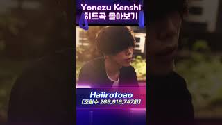 유튜브 조회수로 보는 요네즈켄시Yonezu Kenshi 히트곡 모음 [upl. by Loomis]