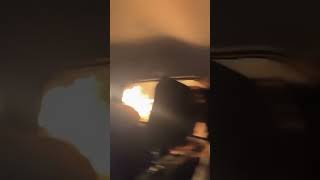 Honda Civic burning inside Caldecott tunnel Oakland California [upl. by Ycat638]