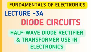 Fundamentals of Electronics  Lecture  3A  HalfWave Rectifier Circuit [upl. by Sivrup]