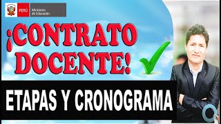 🔴CONTRATO DOCENTE 2024 Cronograma [upl. by Jens]