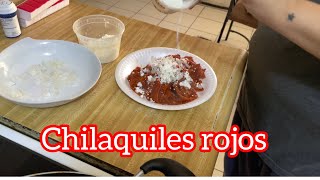 chilaquiles rojo con chile guajillo [upl. by Eram]