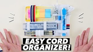 EASY DIY Cord Organizer How to Make a GridIt Organizer  WITHWENDY [upl. by Burdelle]