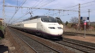 Couzon au Mont dOr AVE24 AVE23 RENFE en retour dessais LGV RR [upl. by Nedmac]