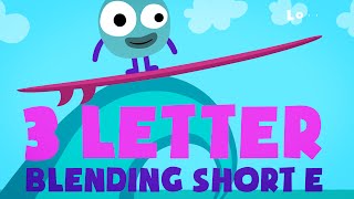 Learn to Read  Three Letter Blending with Short E  LOTTY LEARNS [upl. by Glassco526]