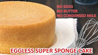 Super Spongy Eggless Vanilla Sponge Cake [upl. by Eisus40]