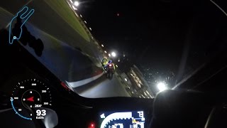 Yamaha R1 OnBoard by Night at Le Mans  Canepa [upl. by Adalheid]