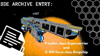 Space Engineers SDE Archives Frontier class Supercarrier and D100 Dove class Dropship [upl. by Amsa]