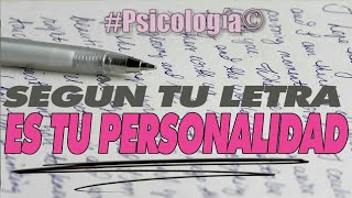 Dime cómo es tu letra y te diré cómo eres Psicologia [upl. by Peta936]