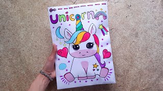 Blind bag Paper💖 UNICORN 🦄 ASMR  Satisfying opening blind box  surprise box [upl. by Haronid]