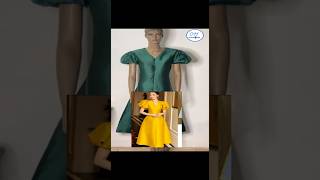 HOW TO MAKE AN ALINE DRESS WITH PUFF SLEEVES youtubecreatorscommunity shorts [upl. by Chickie482]