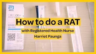 How to do a rapid antigen test RAT for COVID19 with nurse Harriet Paunga [upl. by Dacia]